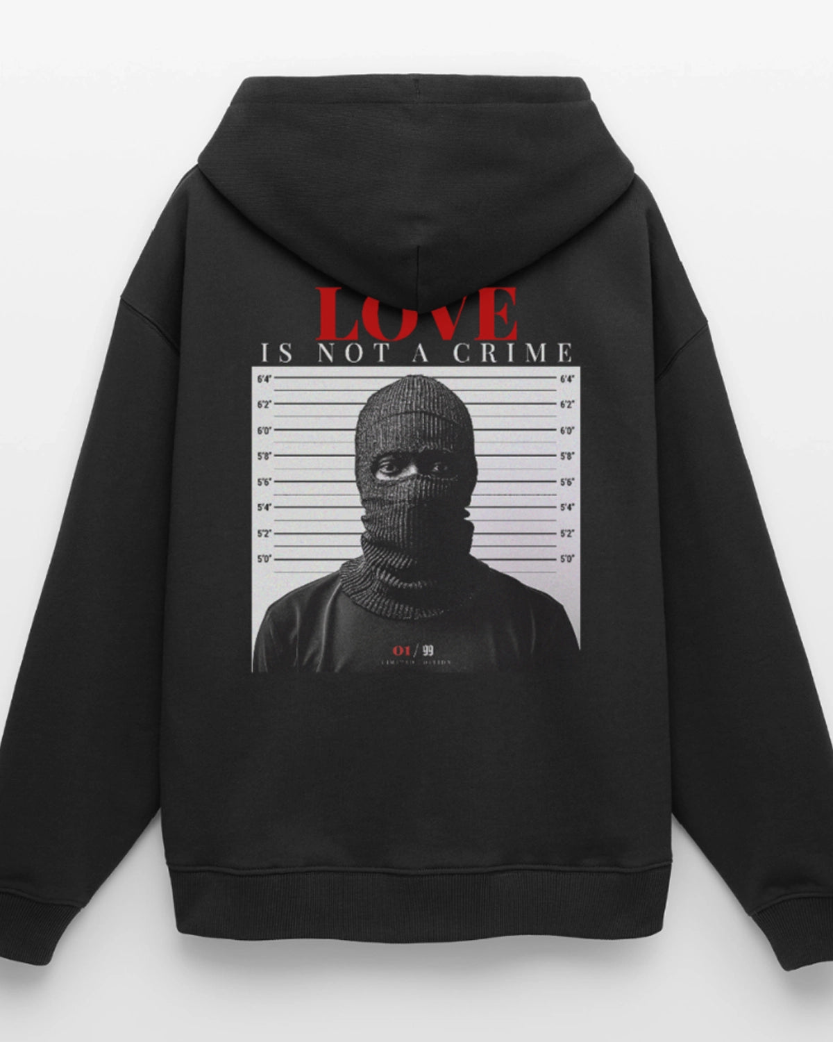 Love is not a Crime Statement Hoodie Rückansicht Detail 99Pieces Streetwear