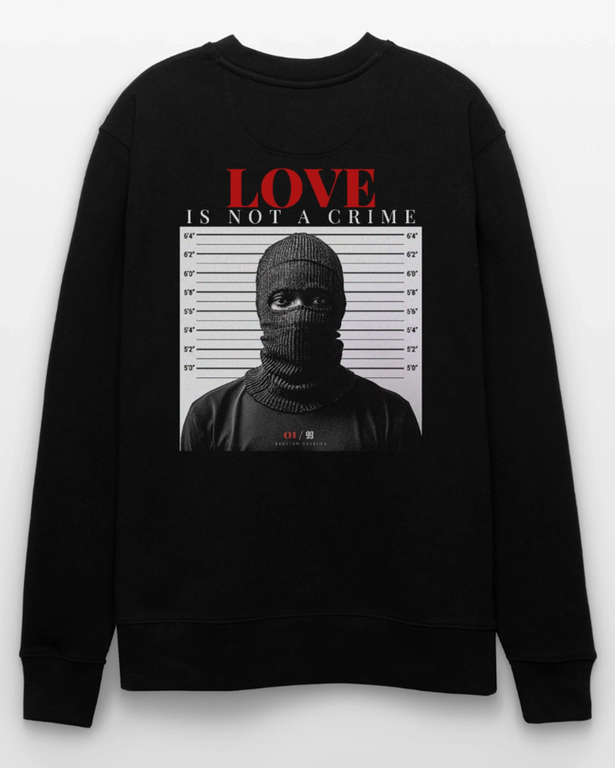 Love is not a Crime Sweatshirt Detail Rückansicht 99Pieces Streetwear