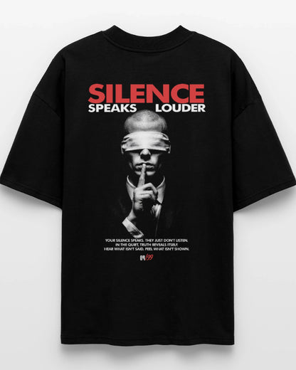 Silence Speaks Louder — T-Shirt Detail Rücken