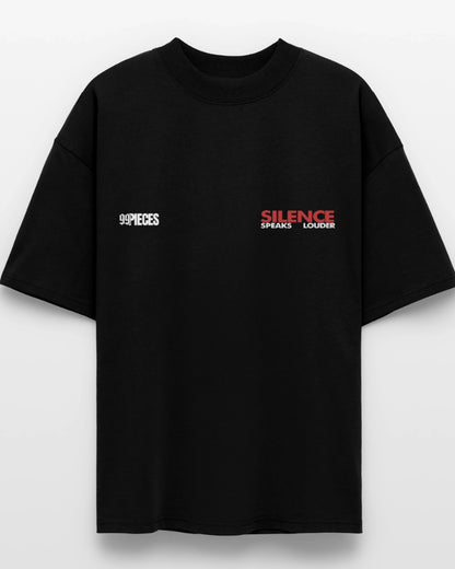 Frontansicht Detail Silence Speaks Louder — T-Shirt